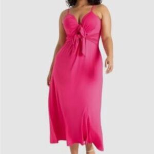 Eloquii Pink Midi Dress